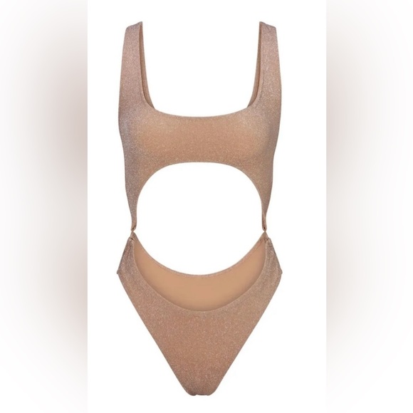 NWT Skims Glitter Swimsuit Monokini Sienna Size XL - Picture 4 of 10